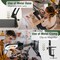 10X Rectangle Magnifying Glass with Light and Stand, 5 Color Modes Stepless Dimmable, 2-in-1 LED Lighted Desk Lamp & Clamp, Hands Free Magnifier for Reading Crafts Repair Painting Close Work